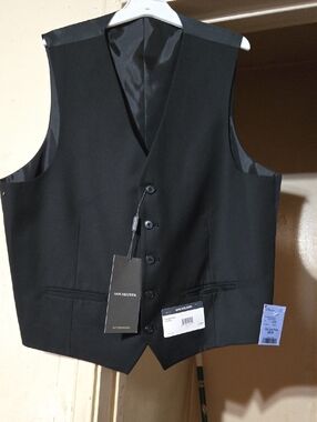 Van Heusen Black Men's Formal Vest- NEW WITH TAGS